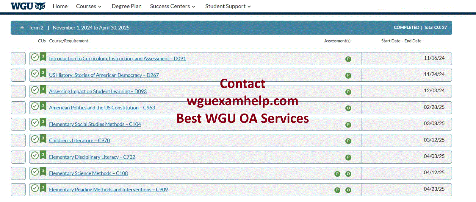 pay someone to take my WGU C207 exam