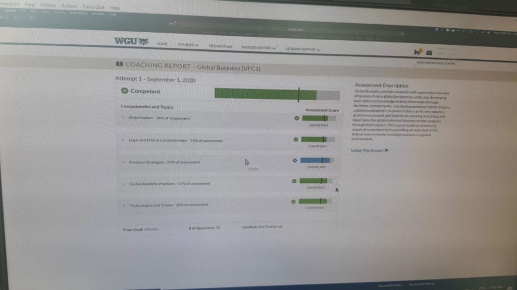 help with WGU proctored exams